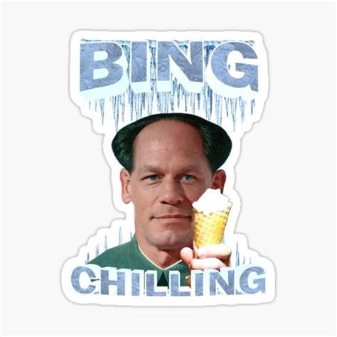 "John Cena Bing chilling ?" Sticker for Sale by Wernhub | Redbubble