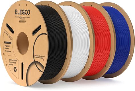 Elegoo Pla Filament Mm Bundle Kg D Filament Dimensional Accuracy