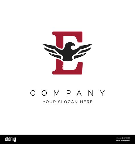 E Letter Logo, Eagle wings logo, Falcon Logo Template vector ...
