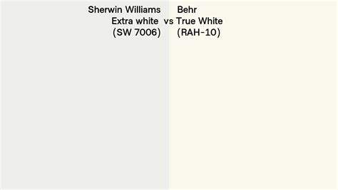 Sherwin Williams Extra White Sw Vs Behr True White Rah Side