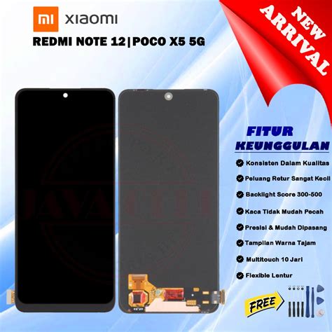 Jual LCD Touchscreen Xiaomi Redmi Note 12 Poco X5 5G Garansi 1 Bulan