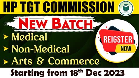 HP TGT Commission New Batch Medical Non Medical Arts