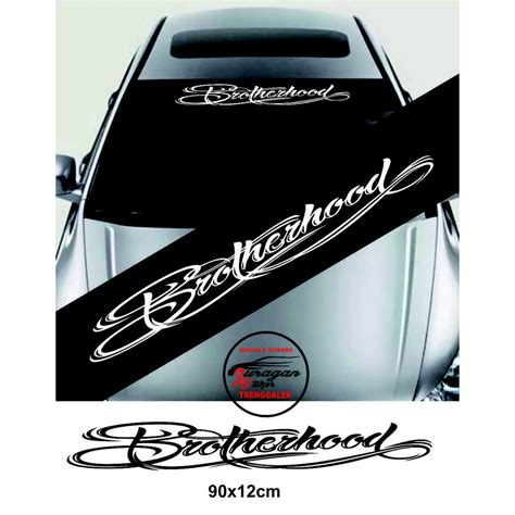 Jual Stiker Cutting Kaca Depan Dan Belakang Mobil Edisi Brotherhood