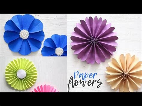 Simple Paper Flowers | Paper Craft | Easy Tutorial | Handmade Crafts ...