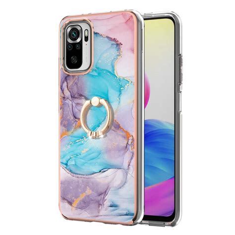 Pour Xiaomi Redmi Remarque 10 Motif De Galvanoplastie Tpu Tpu Imd Avec Porte Bague En Strass