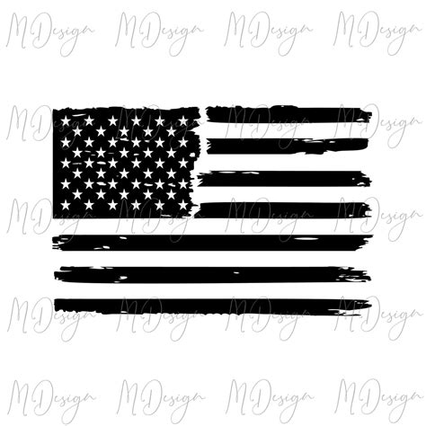 Grunge American Flag Svg Cutting File For Cricut Silhouette Etsy