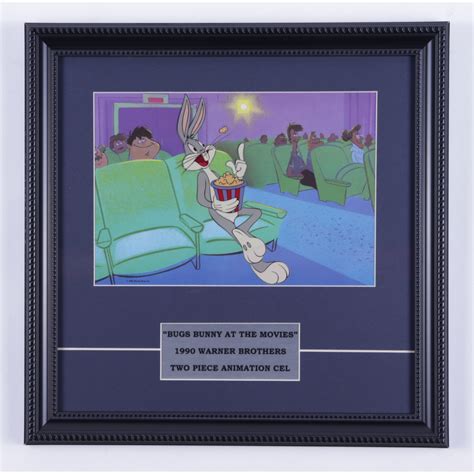 1990 Warner Bros Bugs Bunny At The Movies 14x14 Custom Framed 2