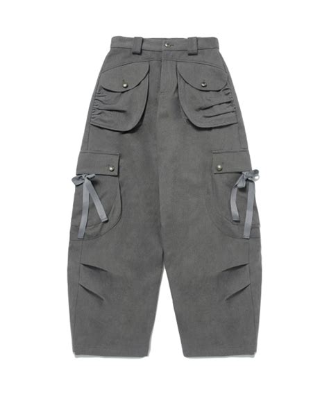 MUSINSA HUG YOUR SKIN Multi Cargo Pants Grey