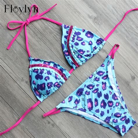 Floylyn Bikini Brand 2017 Summer Swimwear Women Printed Brazilian