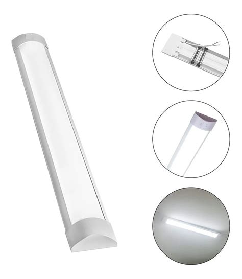 Lumin Ria Tubular Led Branco Frio W Cm Sobrepor Slim Linear