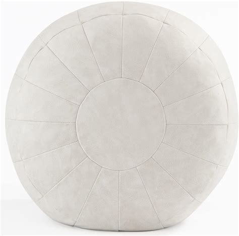 Amazon C Comfortland Unstuffed Faux Leather Ottoman Pouf Round