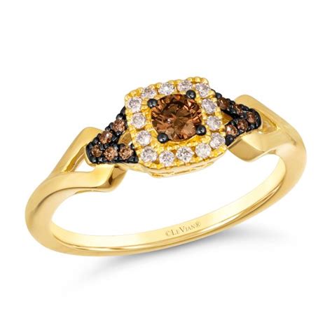 Le Vian 1 3ctw Chocolate Diamonds And Nude Diamonds 14k Honey Gold