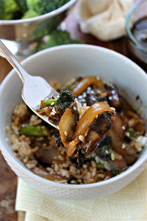 Meatless Teriyaki Mushroom Bowls Honest Cooking By Kalle Bergman