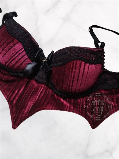 Set Erzebeth Gothic Bra Gothic Bustier Gothic Lingerie Handmade