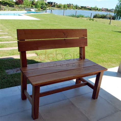 Banco Para Quincho Con Respaldo Debois Muebles De Madera