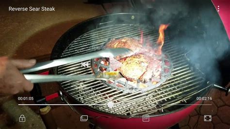 Reverse Sear Rib Eye Weber Kettle Premium Red Limited Edition Vortex Youtube