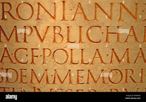 Engraved Roman Letters Hi Res Stock Photography And Images Alamy