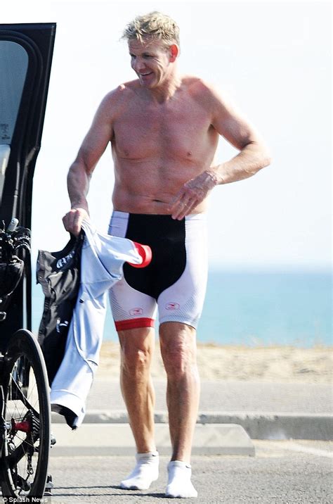 Gordon Ramsay Strips Down To Skin Tight Shorts After La Cycle Ride