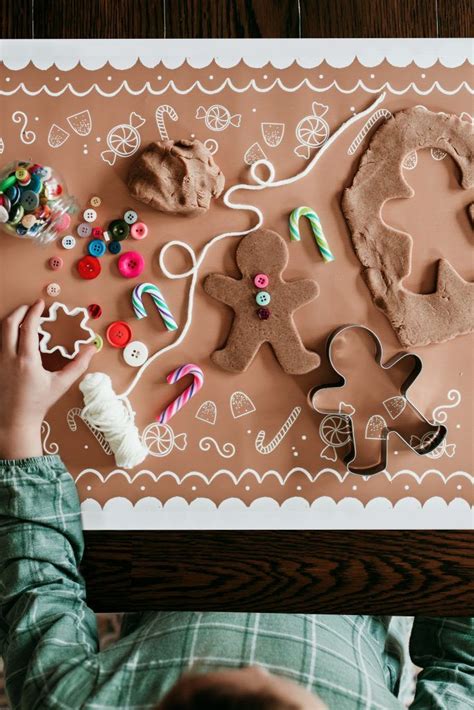 Gingerbread Playdough Cookie Play Kit