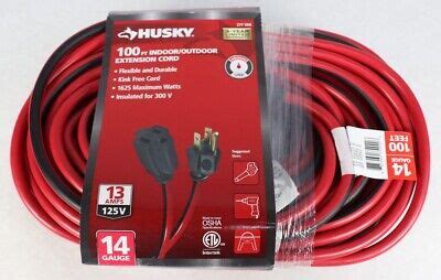 Husky Ft Indoor Outdoor Extension Cord Gauge Amps V New