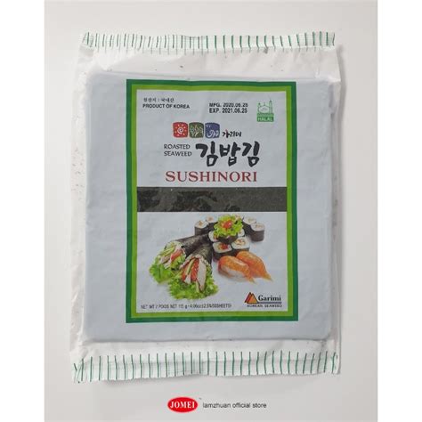 Halal Korean Sushinori Roasted Seaweed Sheets Sheets Shopee