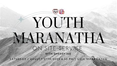 Ibadah Youth Maranatha 27 Agustus 2022 YouTube