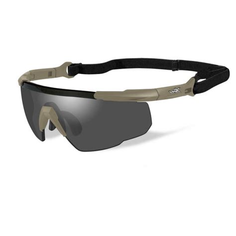 Lunettes De Protection Balistiques Saber Adv Tan Crans Fum Incolore