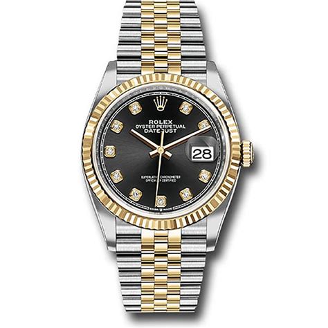 Rolex Datejust Mm Black Diamond Dial Jubilee Watch Big Watch