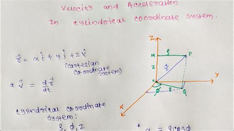 VELOCITY AND ACCELERATION IN CYLINDRICAL COORDINATES VELOCITY AND