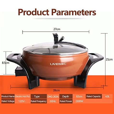 Liven Electric Skillet Electric Pan Electric Hot Pot Modern Stylish Furniture For Every