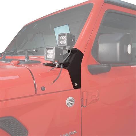 Hooke Road Dual A Pillar Light Mounting Brackets Compatible With Jeep