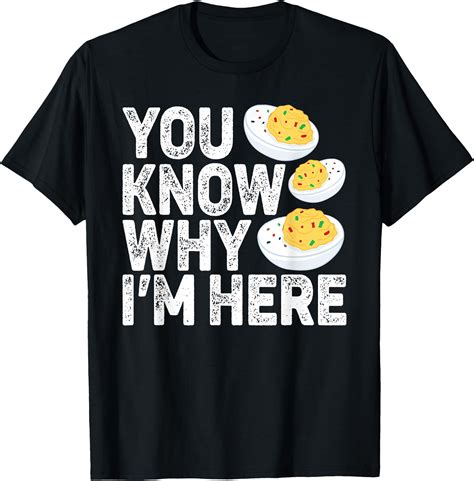 Retro Thanksgiving Deviled Eggs You Know Why I'm Here T-Shirt - Buy t