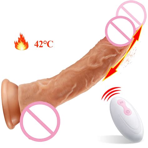 Dildo Grande Sem Fio Plugue Anal De Aquecimento Para Mulheres