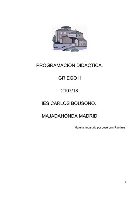 Pdf Programaci N Did Ctica Griego Ii Introducci N