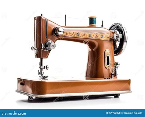 Vintage Retro Sewing Machine Old Style Stock Illustration