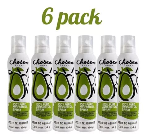 Aceite De Aguacate En Spray Chosen Foods Caja C 6 Unidades Envío gratis