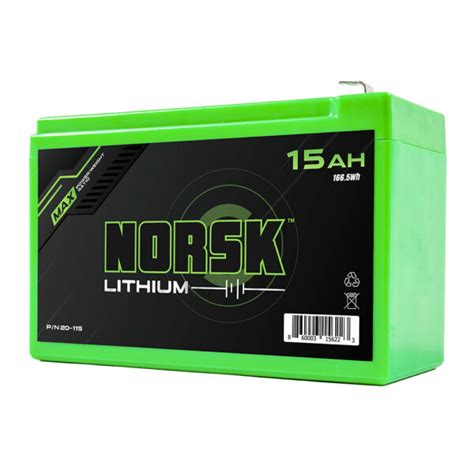 Ah Norsk Lithium Ion Battery With Charger Kit Hours Runtime