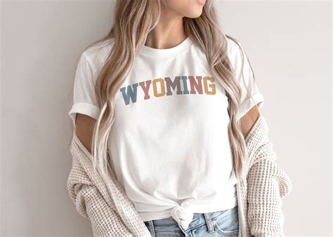 Wyoming Shirt Wyoming Tshirt Cute Wyoming Shirt State Of Etsy