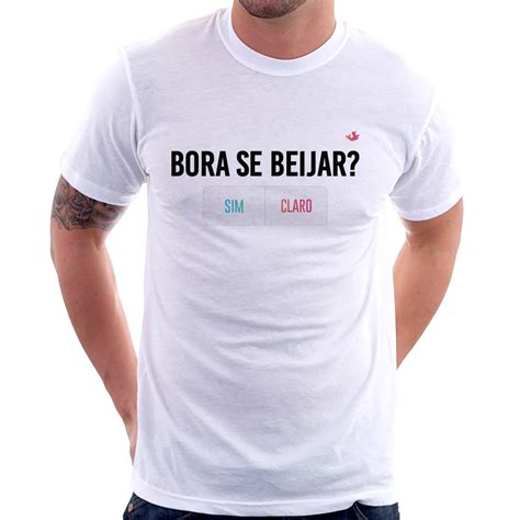 Camiseta Bora Se Beijar Sim Ou Claro