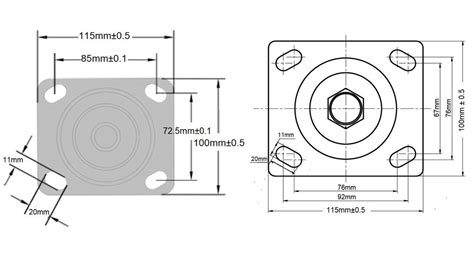 250mm Pneumatic Wheel Castor 250kg Supo Castors Australia