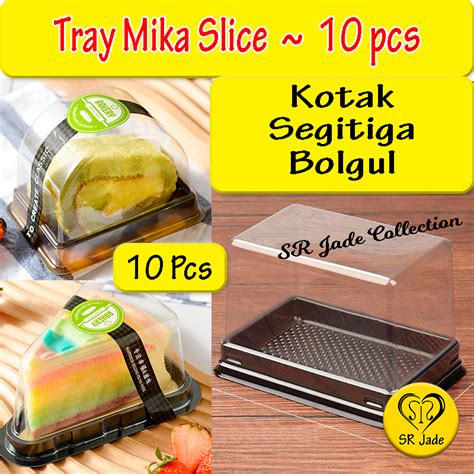 Jual Pcs Korean Tray Mika Korea Tray Mika Segitiga Kotak Bolu