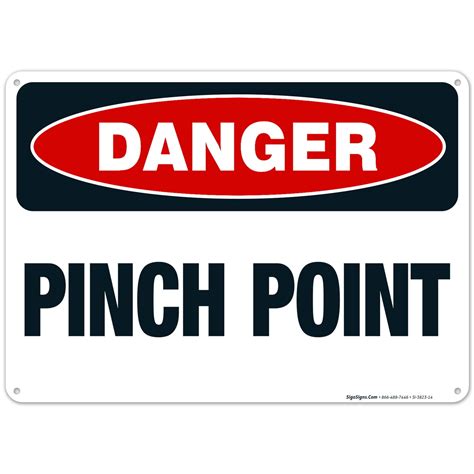 Danger Pinch Point Sign Osha Danger Sign