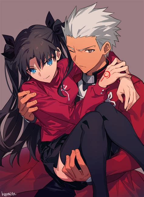 Rin Tohsaka And Her Servant Archer Fate Type Moon Know Your Meme