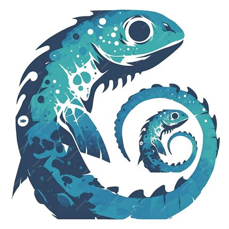 Sea Lamprey Attaching to a Host | Premium AI-generated vector