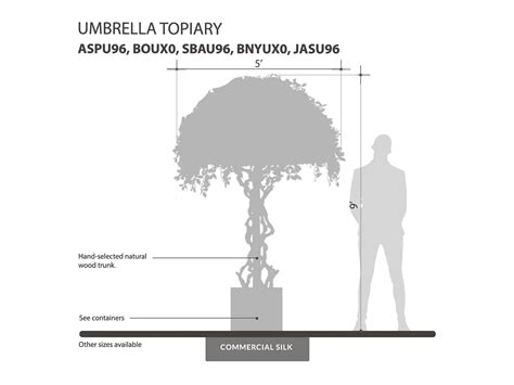 Umbrella Tree Topiary Faux Boxwood Topiaries Commercial Silk