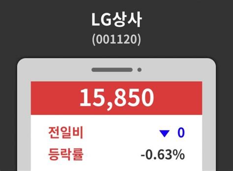 데일리 주가정보 Lg상사 001120 오후 12시 01분 기준 및 주체별 매매동향 데일리시큐