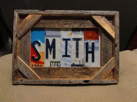 SMITH License Plate Art Personalized License By CobaltMoonJewelry