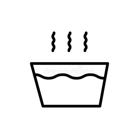 Hot Water Icon Thin Line Art Isolated Stock Illustration Illustration Of Energy Stamp