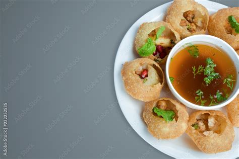 Delicious Favorite North And South Indian Street Food Pani Puri Gol