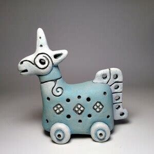 Ceramic Unicorn Figurine Handmade Unicorn Sculpture Unicorn - Etsy